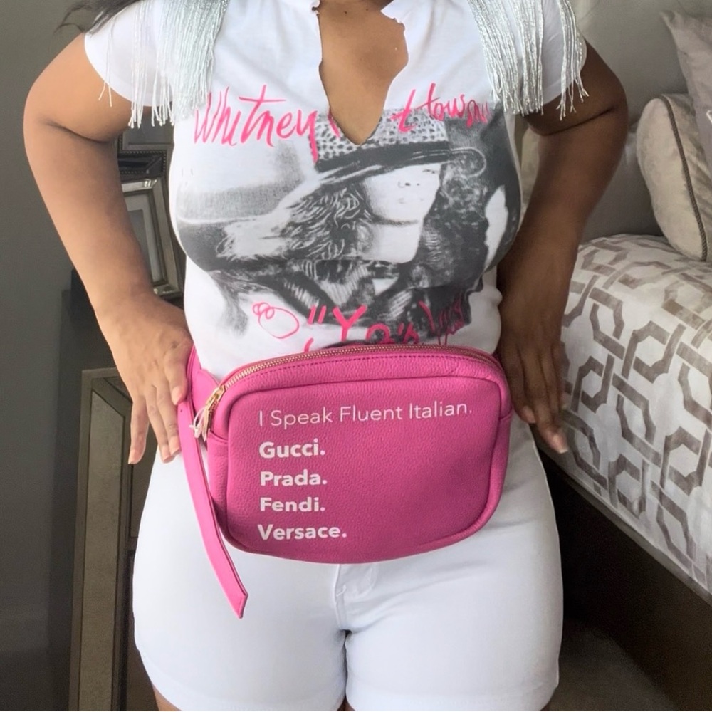 Pink Fluent Italian Belt Bag View 2